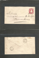 Argentina - Stationery. 1887 (Sept 19) Tucuman - Buenos Aires (21 Sept) 8c Red Stat Env Cds. Fine Used. - Autres & Non Classés
