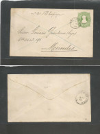 Argentina - Stationery. 1892 (2 Sept) Salto - Mercedes. 16c Green Stat Env. Endorse "nº20 Por Expreso". Vf Used. - Autres & Non Classés