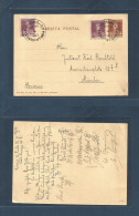 Argentina - Stationery. 1929 (19 Sept) Rosario - Germany, Munchen 4c Lilac Stat Card + 2 Adtls. VF. - Autres & Non Classés