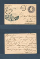 Argentina - Stationery. 1898 (4 March) Buenos Aires - Leiden, Netherlands (25 March) 6c Grey  Card + Calle 5a. Photo Pri - Autres & Non Classés