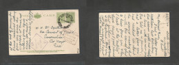 AUSTRALIA. 1944 (22 Febr) SA Loreta Convent, Marryatville - Ireland, Crossmoline. Doble Print 1d Green Stationary Card,  - Other & Unclassified