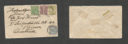 AUSTRALIA. 1923 (4 Jan) NSW, Dubbo - Austria, Wien. Multifkd Env At 7 1/2d Rate, Incl Roos Cds. Fine. - Other & Unclassified