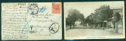 AUSTRALIA. 1912 (20 June). Williamstown - Denmark (30 July). Fkd 1d PPC + Taxed + Due P Marks. - Altri & Non Classificati