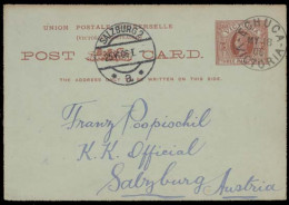 AUSTRALIA. 1906 (18 May). Victoria. Echuca - Austria 1 1/2d Red Stat Card. Arrival On Front. VF. - Altri & Non Classificati