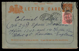 AUSTRALIA. 1902 (28 Aug). NSW. Haymarket - UK. 1 1/2d. Stat Letter Card + 1d Adtl + Arrival On Front. - Altri & Non Classificati