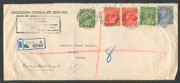 AUSTRALIA. 1930 (5 Sept). US Consular Brisbane. Greece. Reg Multicolor Multifkd Env. 9d Rate. Fine. - Altri & Non Classificati