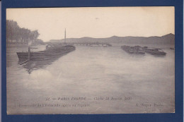 CPA 1 Euro [75] Paris > Inondations De 1910 Prix De Départ 1 Euro Non Circulée Péniche - Inondations De 1910