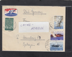 LETTRE PAR AVION DE REYKJAVIK POUR L'ALLEMAGNE,1965. - Cartas & Documentos