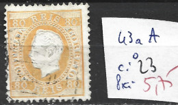 PORTUGAL 43aA Oblitéré Côte 23 € - Used Stamps