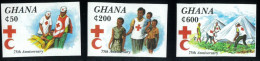 P2714 B - GHANA MICHEL 2108/10 AND BL 266 MNH IMPERF. - Croce Rossa