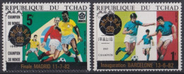 F-EX49077 CHAD MNH 1982 WORD CHAMPIONSHIP SOCCER FOOTBALL SET.  - 1982 – Spain