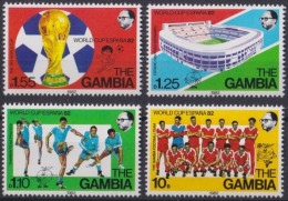 F-EX49103 GAMBIA MNH 1982 SPAIN CHAMPIONSHIP SOCCER FOOTBALL WINNER OVERPRINT.  - 1982 – Espagne