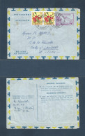 BELGIAN CONGO. 1956 (15 Oct) Nizi - Switzerland, Lansanne. 4f Air Letter Sheet Stationary  + 2 Adtls. VF. Comercial Prop - Other & Unclassified