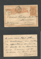 BELGIAN CONGO. 1906 (19 Dec) Bumba - Belgium, Wervicq 15c Orange Stat Card. Fine Cds Via Leopoldsville (30 Dec) Nice Ite - Andere & Zonder Classificatie