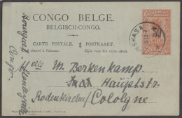 BELGIAN CONGO. 1922 (Dec). Kinshasha - Germany. Cologne. 30c / 20c Ovptd Stat Card. Fine Used. Full Text. - Otros & Sin Clasificación