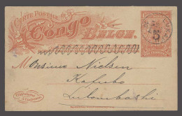 BELGIAN CONGO. 1910 (23 Sept). Lukafu - Kafubo / Lulombashi 10c Red Internal Stat Card.  Fine Used. - Other & Unclassified