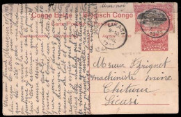 BELGIAN CONGO. 1921. Kambove - Likasi. Local Stat View Card + Adtl Fkg / Cds. Comercial Unusual. - Altri & Non Classificati