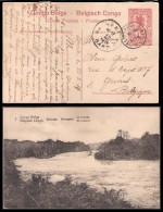 BELGIAN CONGO. 1919. Eville - Belgium. 10c Stat View Card / Katanga Rapids / De Lomami. - Autres & Non Classés