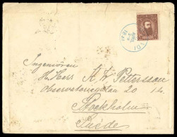 BELGIAN CONGO. 1883 (12 April). BELGIAN CONGO-SWEDEN. Matadi To Stockholm/Sweden (21-5-83). Envelope Franked 50c.redish  - Andere & Zonder Classificatie