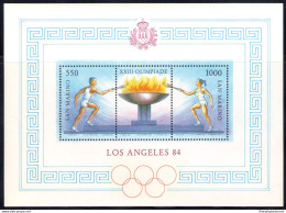 1984 San Marino "Los Angeles 84" MNH** Bf 40 - Blocchi & Foglietti