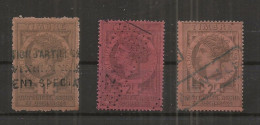 FISCAUX FRANCE  QUITTANCES  N°9, 10 10A 2F Noir Sur Brique Au Lieu De Noir Sur Rose N°10 COTE 300€ - Timbres