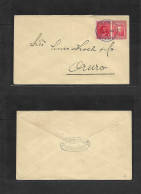 BOLIVIA. 1902. Cochabamba - Oruro. 5c Red Stat Env + Adtl, Cds. VF. - Bolivie