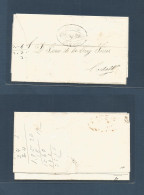 BOLIVIA. 1855 (23 Feb) Oruro - Cochabamba. EL Full Text, Black Oval FRANCA Postal Cachet. - Bolivie