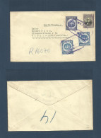 BOLIVIA. C. 1920s. La Paz - Austria, Wien. Registered 20c Lilac Stationary Envelope + 3 Adtls, Lilac Town Cachets. Fine. - Bolivie