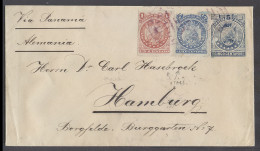 BOLIVIA. 1892 (March). Cochabamba - Germany, Hamburg (12 April). Via Peru, Lima (14 March) And Panam. 5c Blue Stat 5c Ad - Bolivien