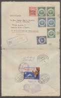 BOLIVIA. 1935. Oruro - Macau, China Portuguesa, Asia (9 Feb 35). Reg Multifkd Env 42c Rate Tied Color Cafiaspirina Bayer - Bolivie