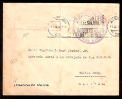 BOLIVIA. 1932. Argentina Local Diplomatic Mail Delivery / Interesting Env. - Bolivie