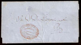 BOLIVIA. 1863. Cochabamba - La Paz. EL / Red "Cochabamba / Franca" (xxx). Excellent Strike. Signed Lamy. - Bolivie