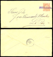 BOLIVIA. 1901. 10c Stat Env - La Paz / INUTILIZADA Violet Cachet Cds On Reverse. - Bolivie