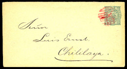 BOLIVIA. C.1895. 5c Green Stat Env Addressed To Chililaya / Red Cancel. - Bolivia