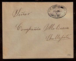 BOLIVIA. C.1910's. Challapata Local Mail. Unfkd Env. Oval Pm. V. Scarce. - Bolivie