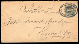 BOLIVIA. C.1899. Totora To Cochabamba. 5c Green Stationery Envelope. Oval Grey-green Pmk. "Sud-Admon. De Correos De Toto - Bolivien