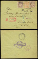 BOLIVIA. 1896. La Paz - USA. Registered Multifrkd Env 21c Rate. Via Callao. VF. - Bolivie