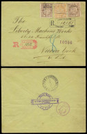 BOLIVIA. 1896. La Paz - USA. Registered Multifrkd Env 21c Rate. Via Callao. VF. - Bolivia