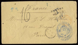 BOLIVIA. 1878. Cochabamba - France. Stampless Env Blue Cachet "Admon. Gral. De Correos / Cochabba." With Seal (xxx/RR),  - Bolivie