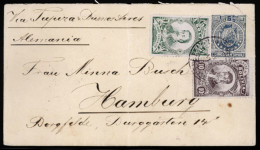 BOLIVIA. 1898. Stationery Envelope + Adtl.to Germany - Bolivie