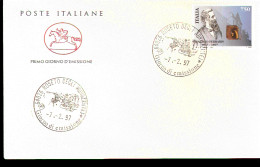 1997 BUSTA CON ANNULLO FDC   Centenario Della Morte Di Galileo Ferraris (1847-1897), Scienziato. - Física