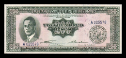 Filipinas Philippines 200 Pesos ND (1949) Pick 140 Sc Unc - Philippines
