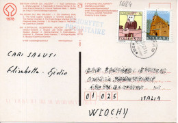 Philatelic Postcard With Stamps Sent From POLAND To ITALY - Storia Postale
