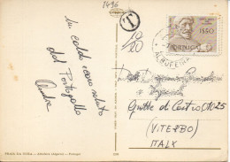 Philatelic Postcard With Stamps Sent From PORTUGAL To ITALY - Lettres & Documents