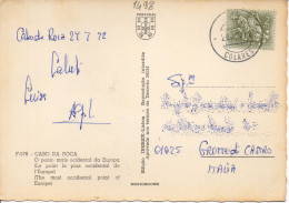 Philatelic Postcard With Stamps Sent From PORTUGAL To ITALY - Lettres & Documents