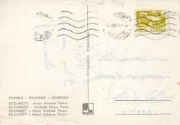 Philatelic Postcard With Stamps Sent From ROMANIA To ITALY - Cartas & Documentos