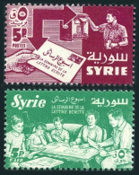 Syria 412, C246, MNH. Michel 744-745. Letter Writing Week 1957. - Syria