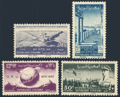 Syria 349-350,C154-C155, MNH. Mi 578-581. UPU-75, 1974. Palmyra, Pigeon, Globe. - Syria