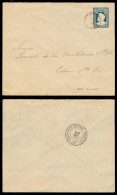 CHILE - Stationery. 1908 (27 April). Pemuco - Est Sta Fe. 5c Blue Stat Env. Reverse "Ambulante Entre Victoria Lon.Rosend - Chile