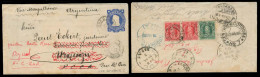 CHILE - Stationery. 1903. Viña Del Mar To Azul / Argentina. Via Magallanes. 5c Blue Stat Env + 3 Diff + Urquiza FC Railw - Chile